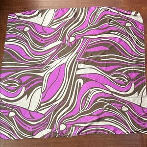 Mexx Vibrant Purple & Brown Silky Oversized Square Scarf